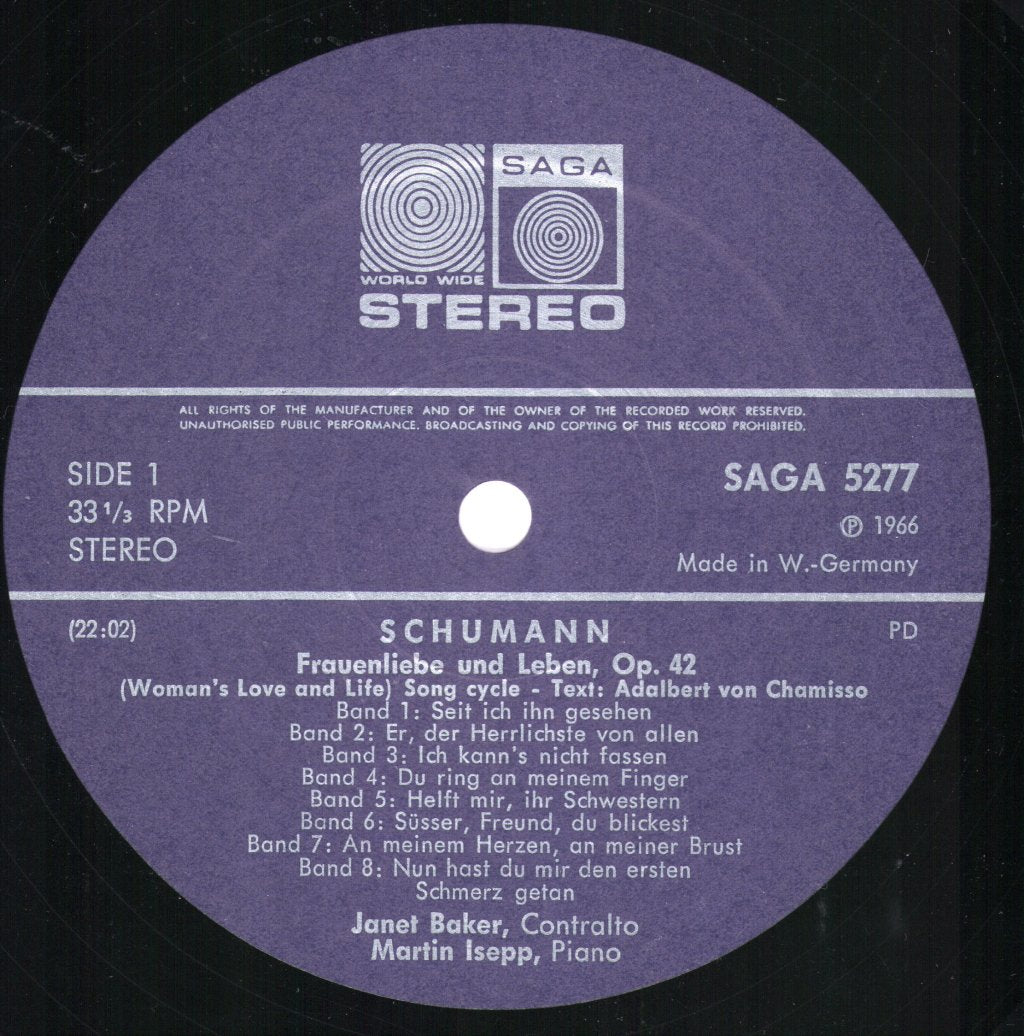 Janet Baker / Martin Isepp - Schumann - Frauenliebe Und Leben / Songs by Schubert and Brahms - Lp