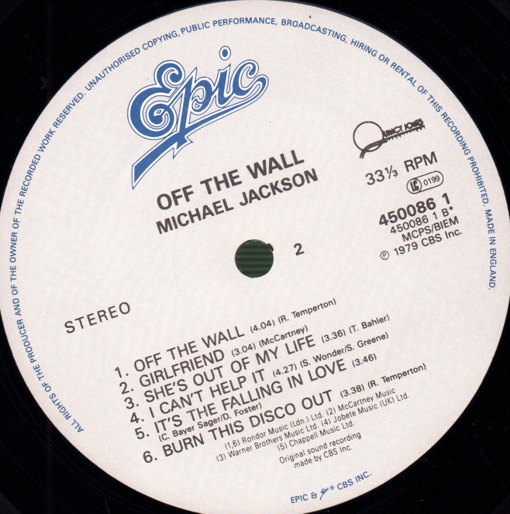 Michael Jackson - Off The Wall - Lp