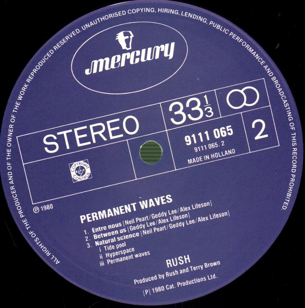 Rush - Permanent Waves - Lp