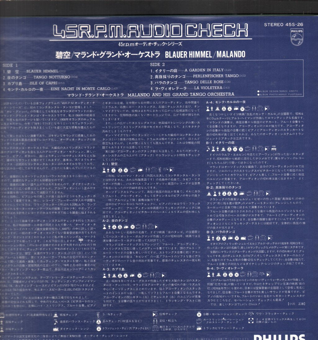 Malando And His Tango Orchestra - Blauer Himmel - Lp