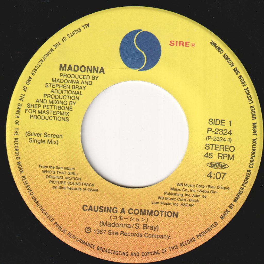 Madonna - Causing A Commotion - 7 Inch
