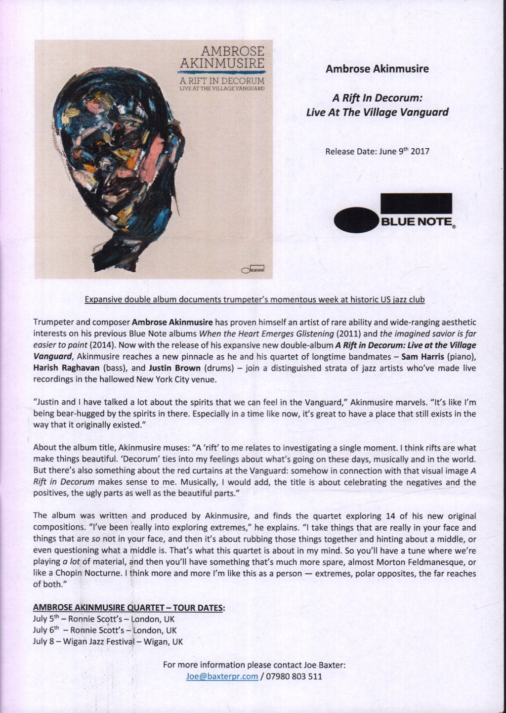 Ambrose Akinmusire - A Rift In Decorum: Live At The Village Vanguard - Cdr