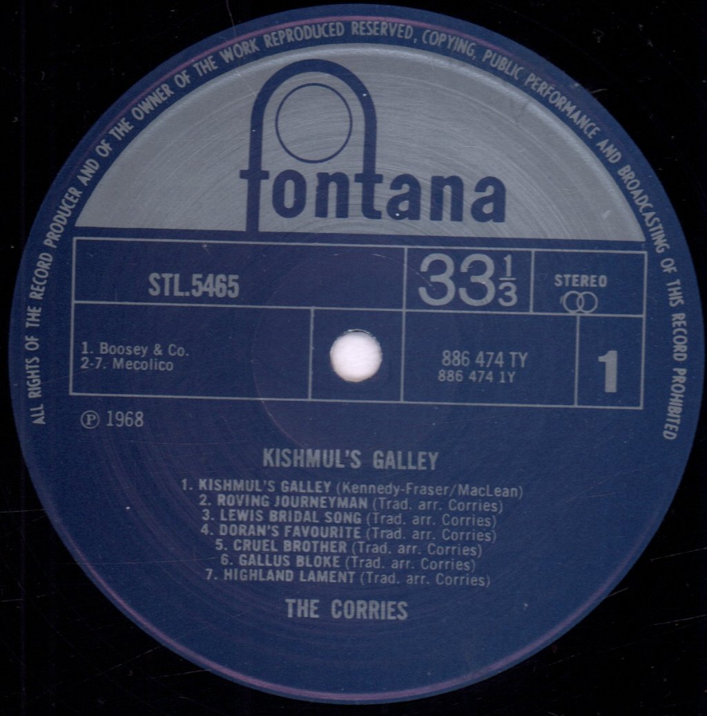 Corries - Kishmuls Galley - Lp