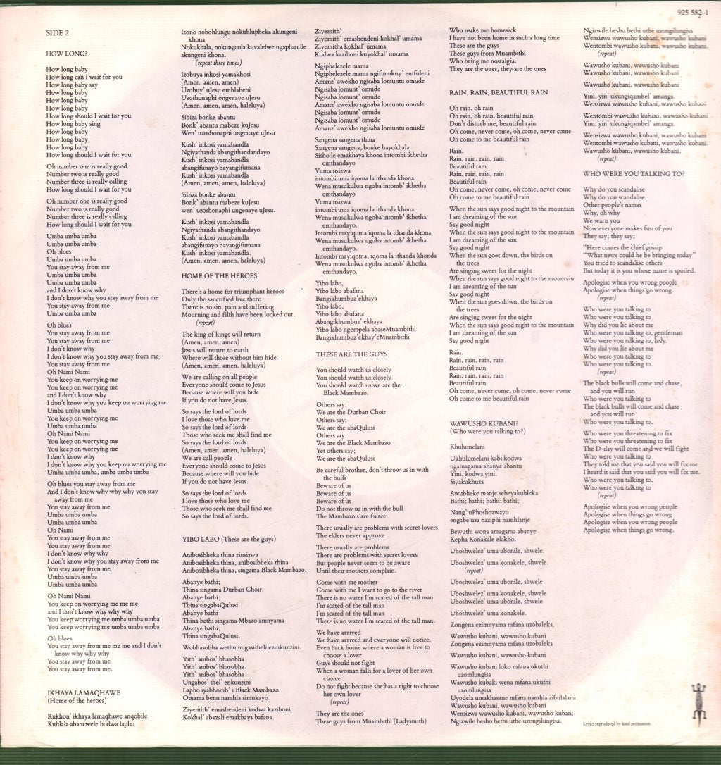 Ladysmith Black Mambazo - Shaka Zulu - Lp