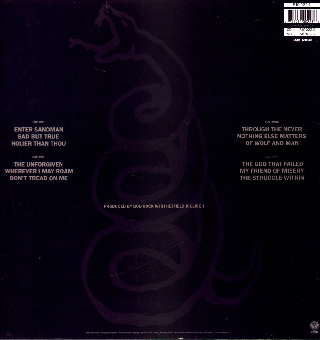 Metallica - Metallica - Double Lp