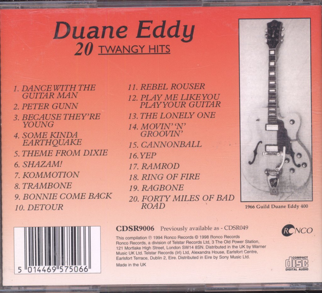 Duane Eddy - 20 Twangy Hits - Cd