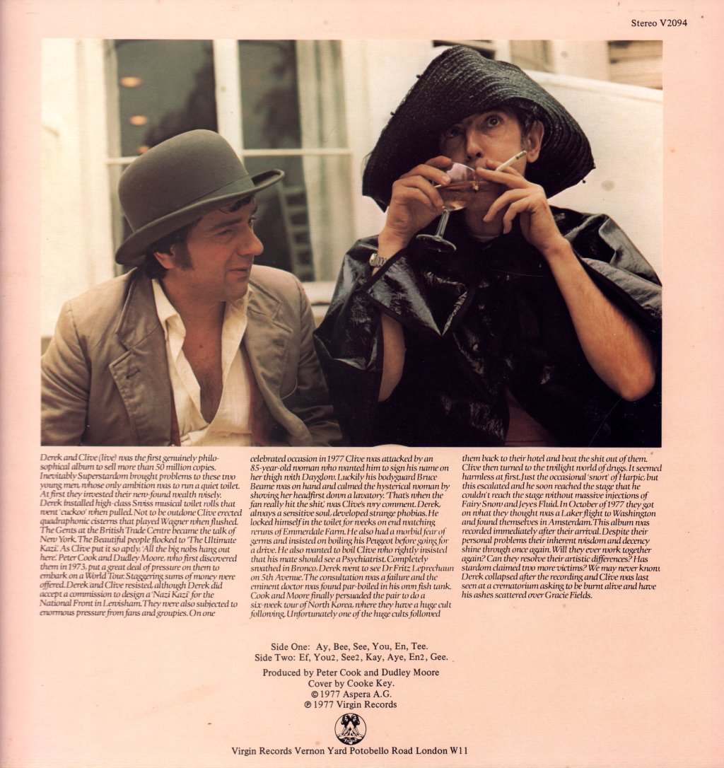 Derek & Clive - Come Again - Lp