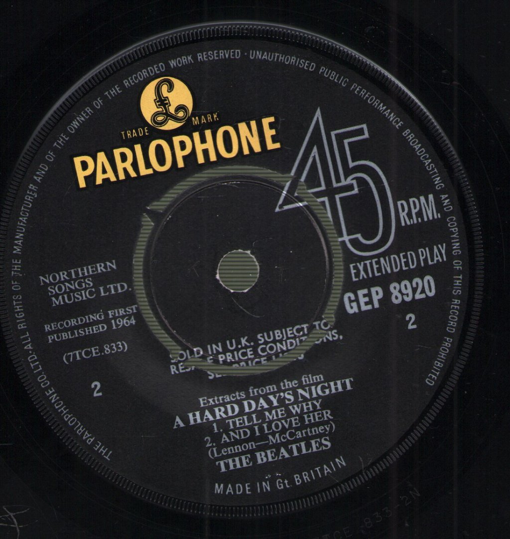 Beatles - Extracts From The Film A Hard Day's Night - 7 Inch