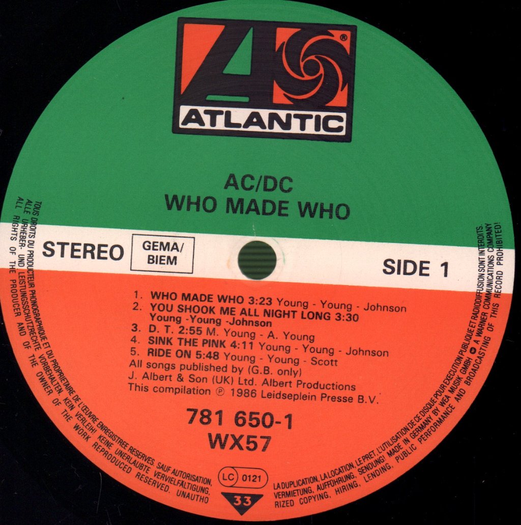 AC/DC - Who Made Who - Lp