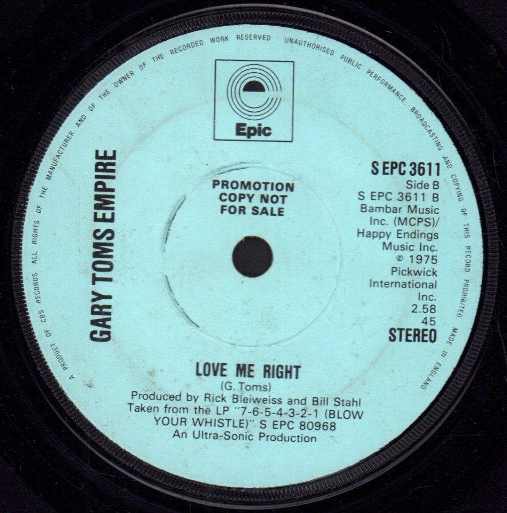 Gary Toms Empire - Drive My Car - 7 Inch