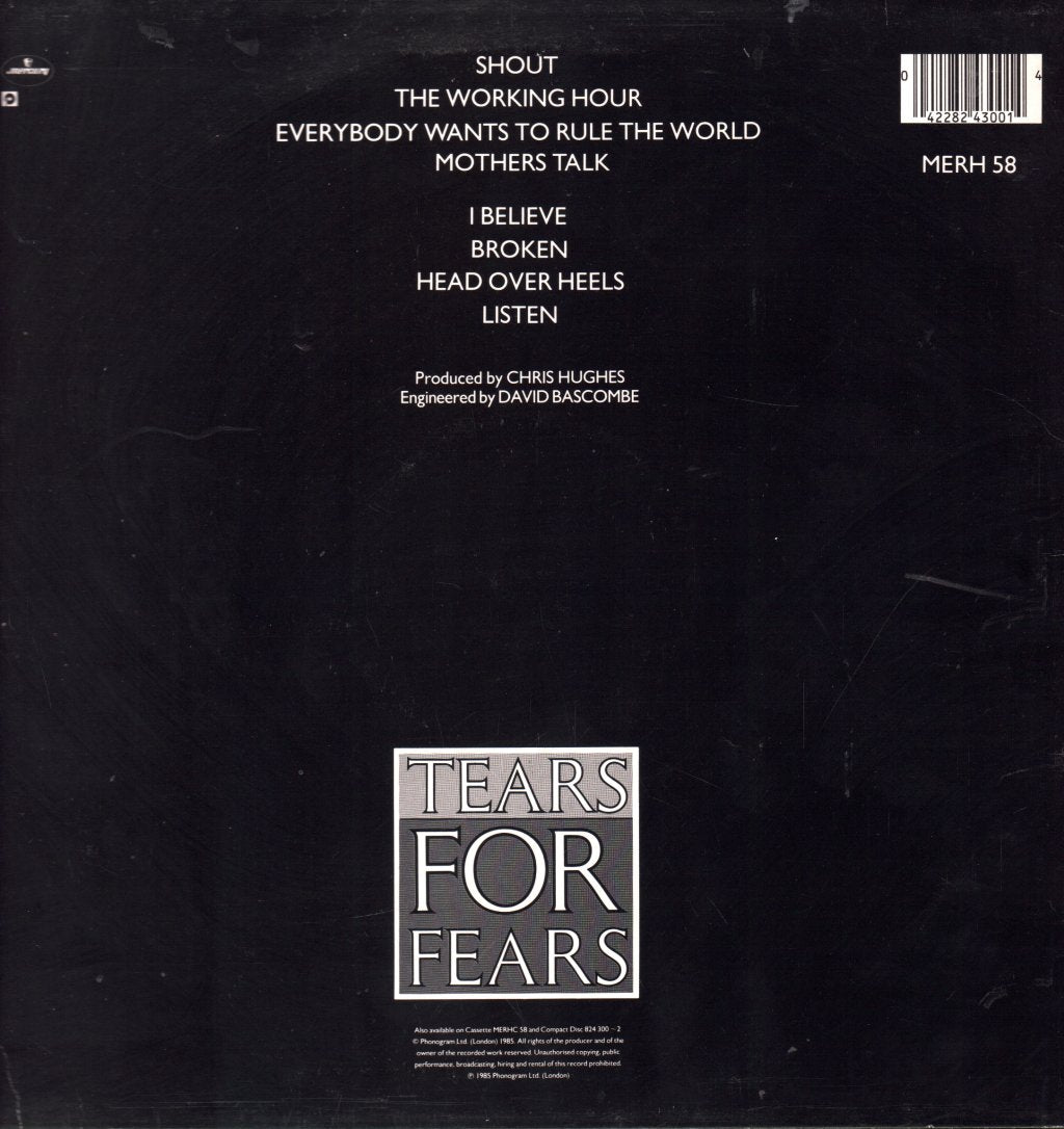 Tears For Fears - Songs From The Big Chair - Lp