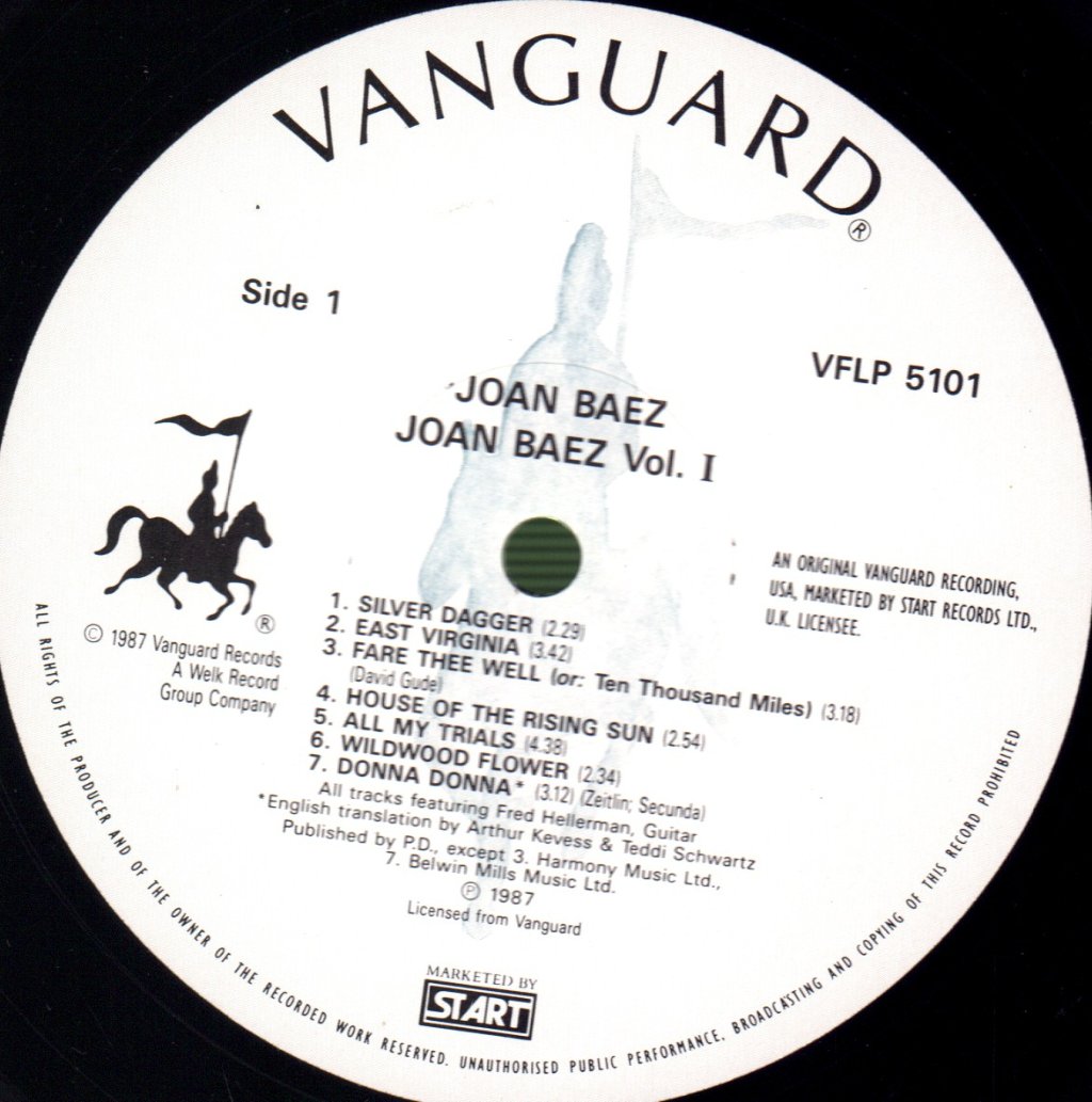 Joan Baez - Volume One - Lp