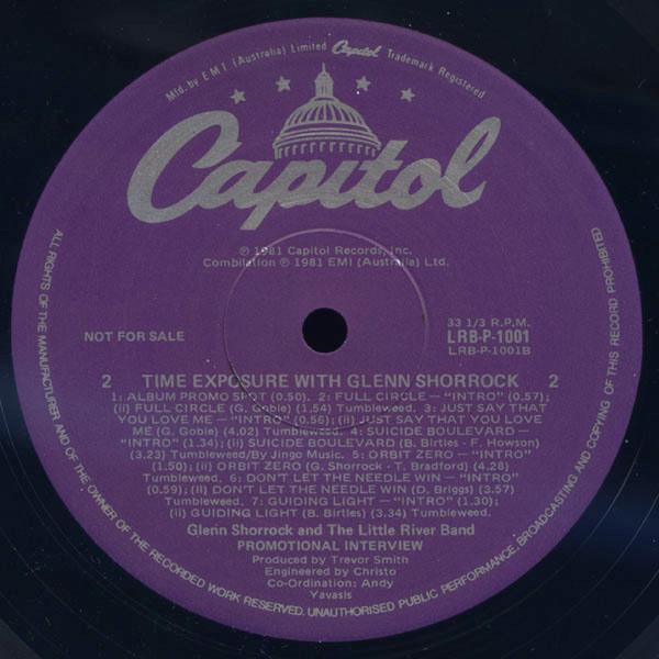 Little River Band - Time Exposure With Glenn Shorrock - Lp