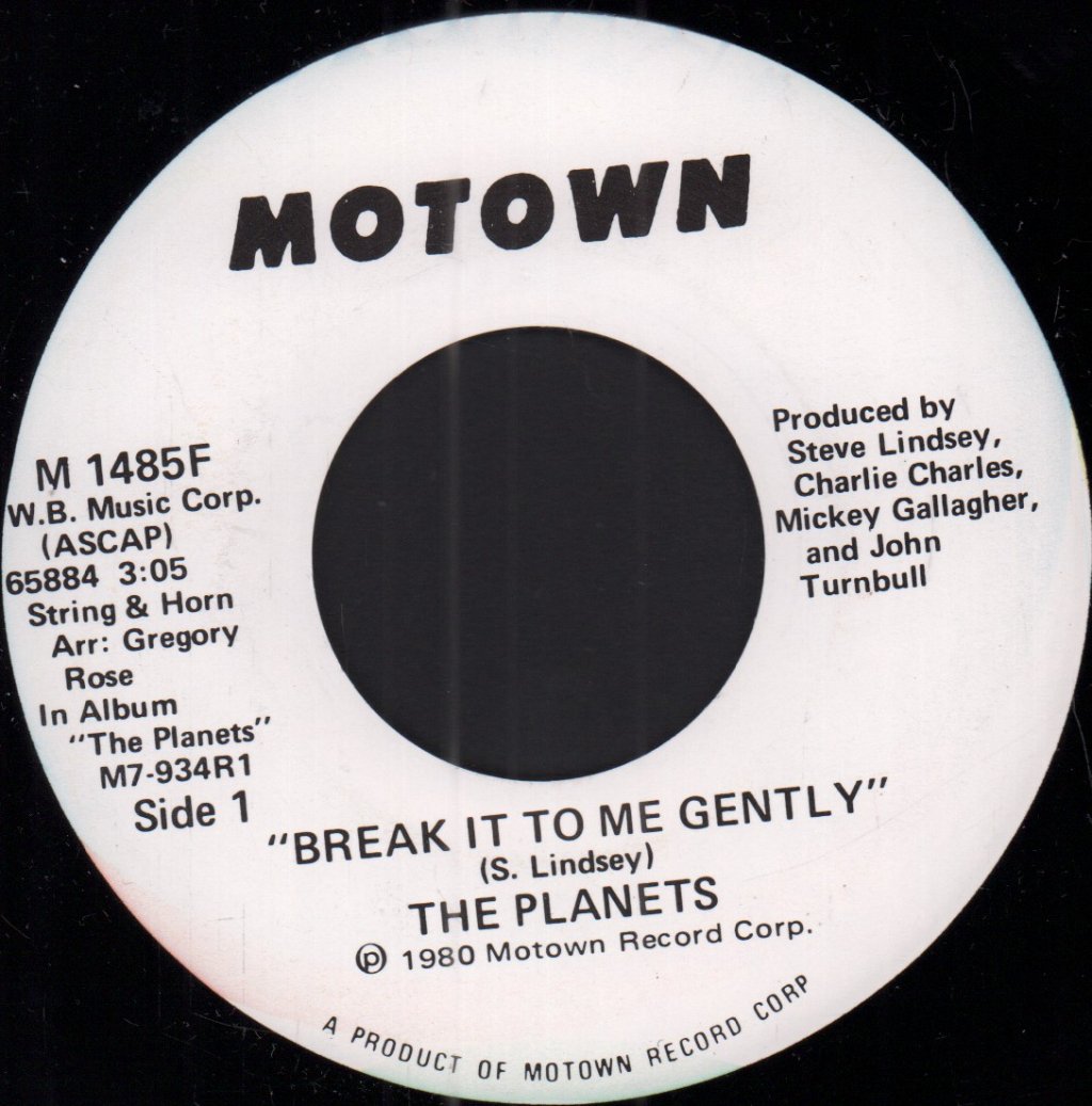 Planets (Synth Pop/New Wave Group) - Break It To Me Gently - 7 Inch