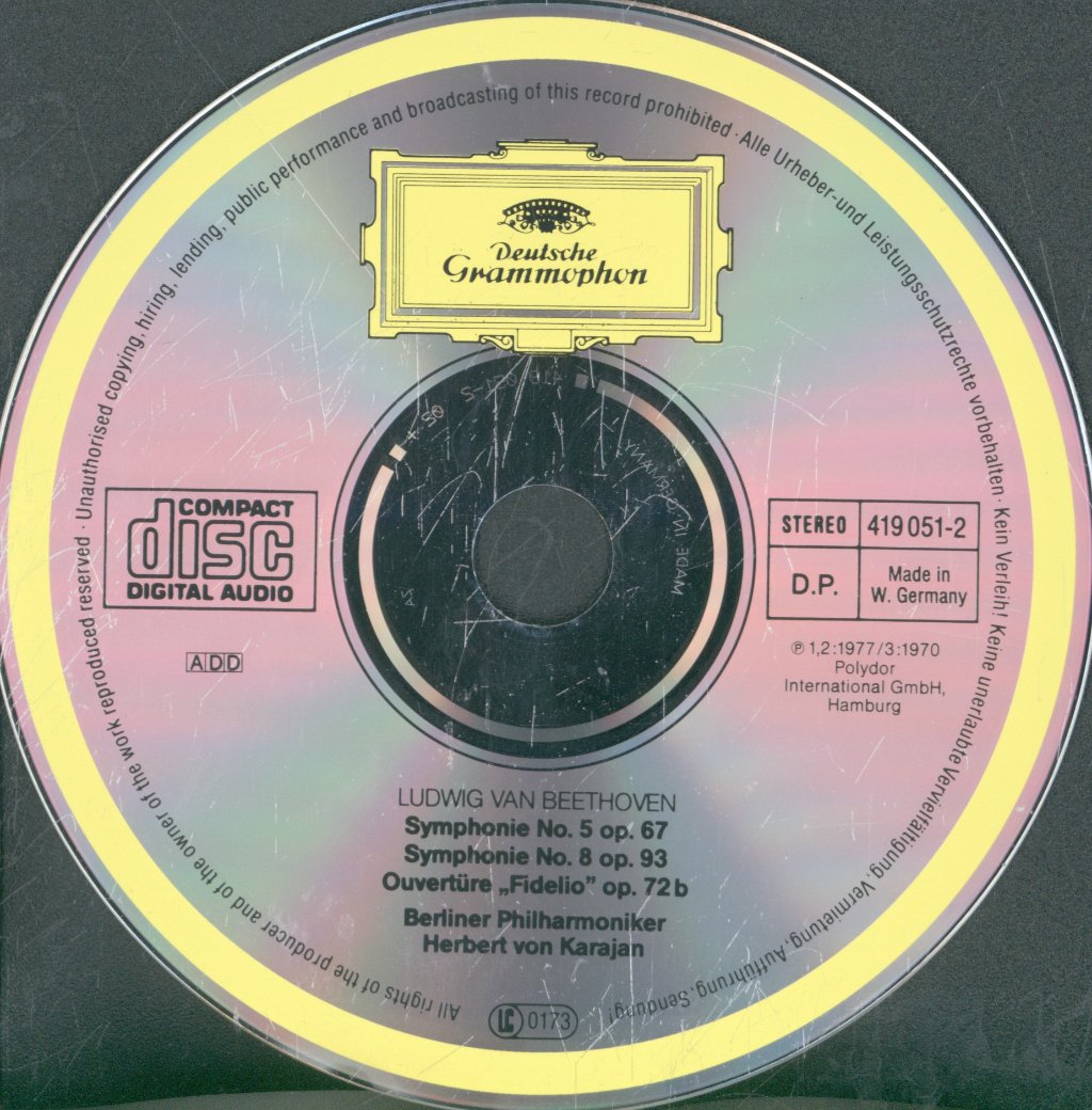 Herbert Von Karajan / Berliner Philharmoniker - Beethoven - Symphonien Nr. 5 & 8 / Ouvertüre "Fidelio" - Cd
