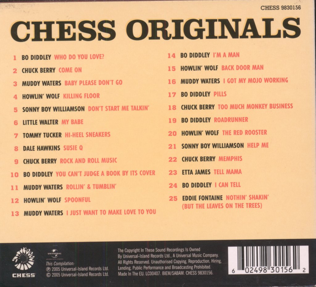 Various Artists - Chess Originals - Cd