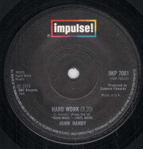 John Handy - Hard Work - 7 Inch