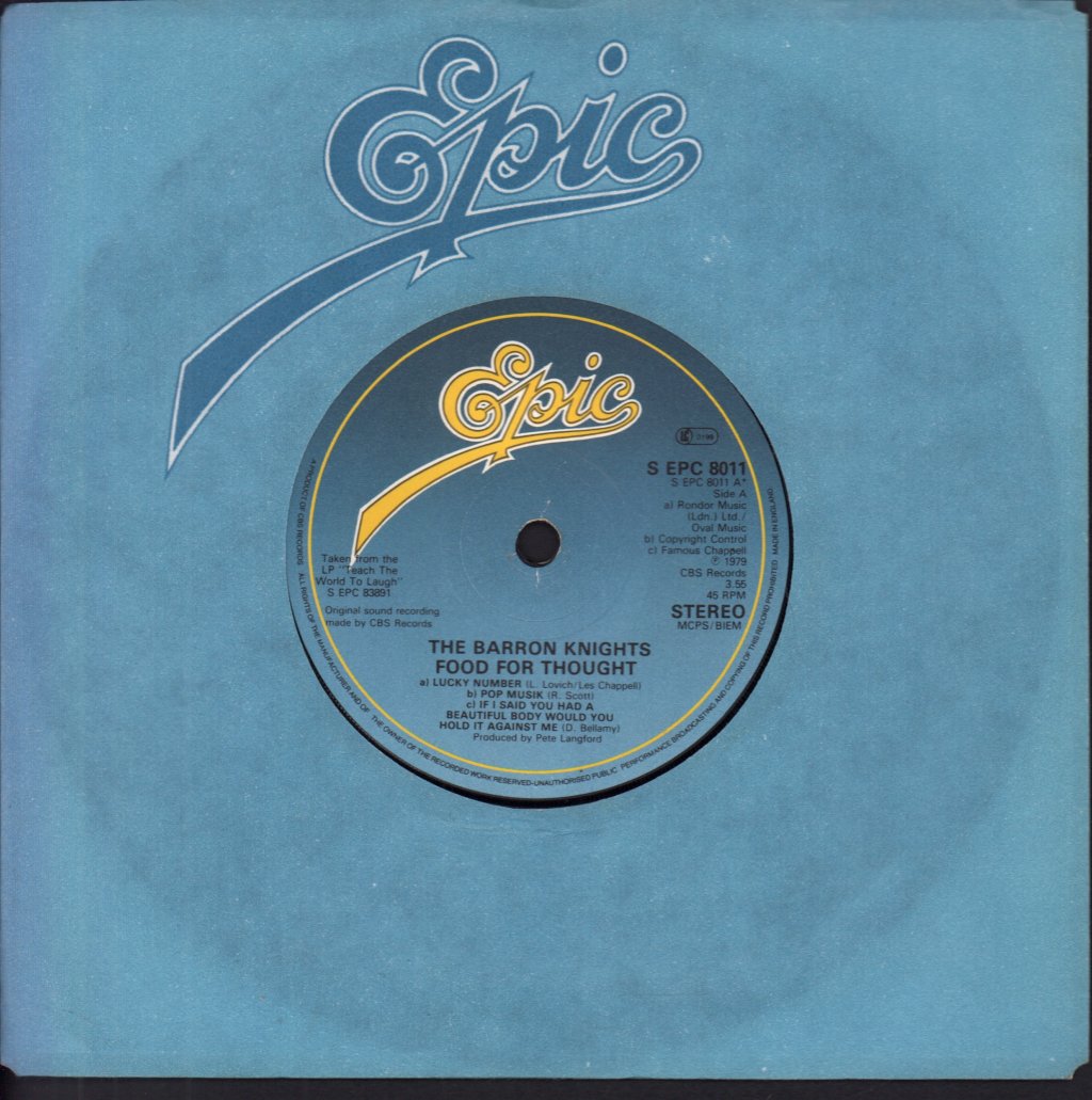 Barron Knights - Food For Thought - 7 Inch