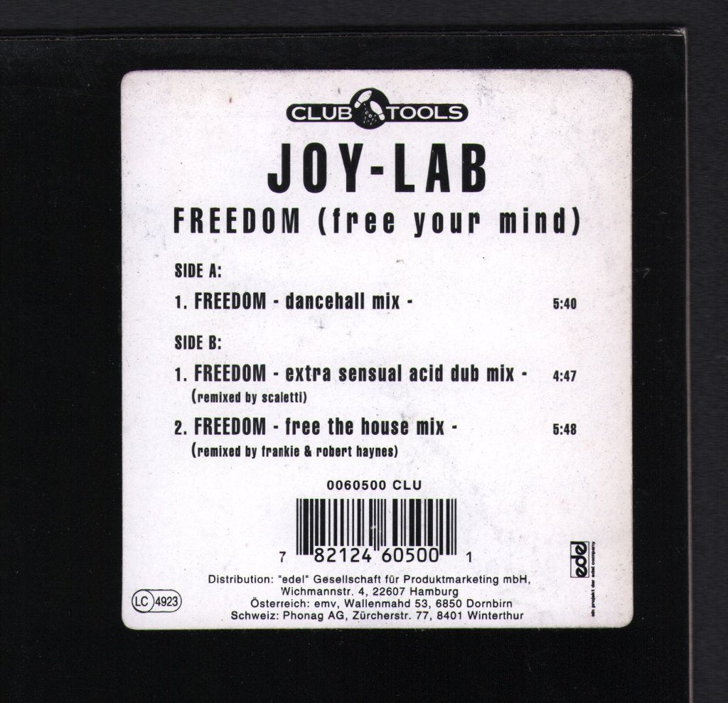 Joy-Lab - Freedom (Free Your Mind) - 12 Inch