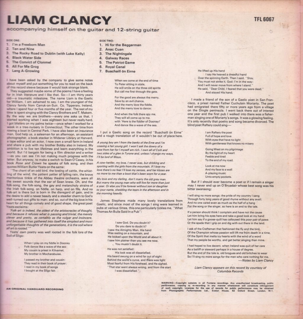 Liam Clancy - Liam Clancy - Lp