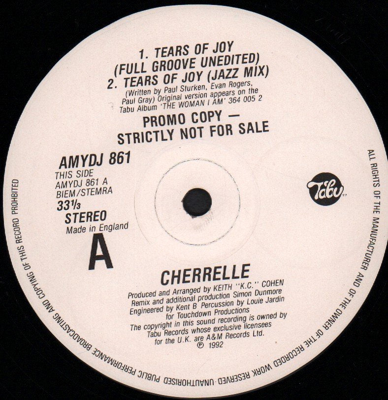Cherrelle - Tears Of Joy - 12 Inch