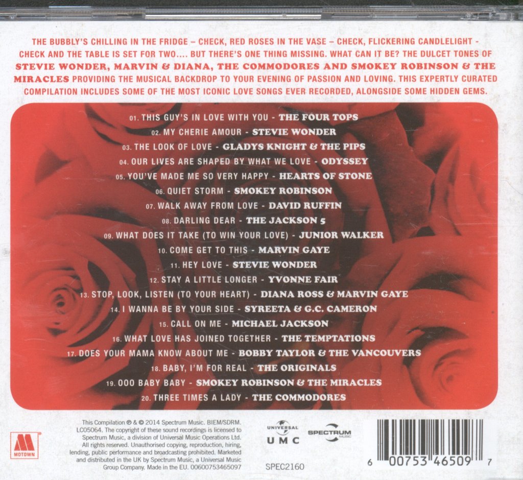 Various Artists - Motown Love 20 Soulful Love Tracks - Cd