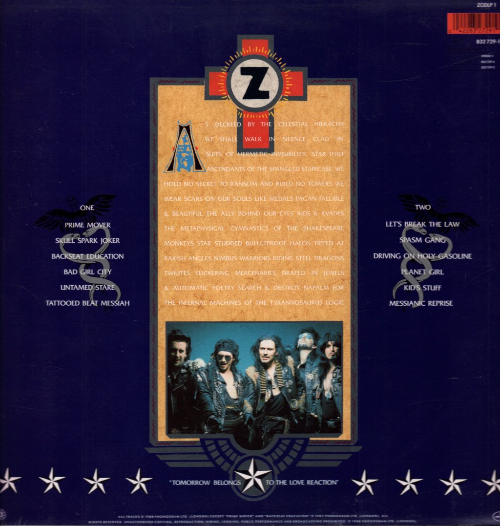 Zodiac Mindwarp - Tattooed Beat Messiah - Lp