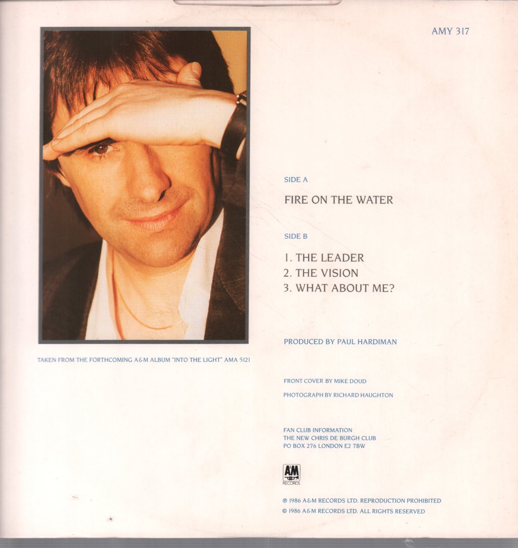 Chris De Burgh - Fire On The Water - 12 Inch