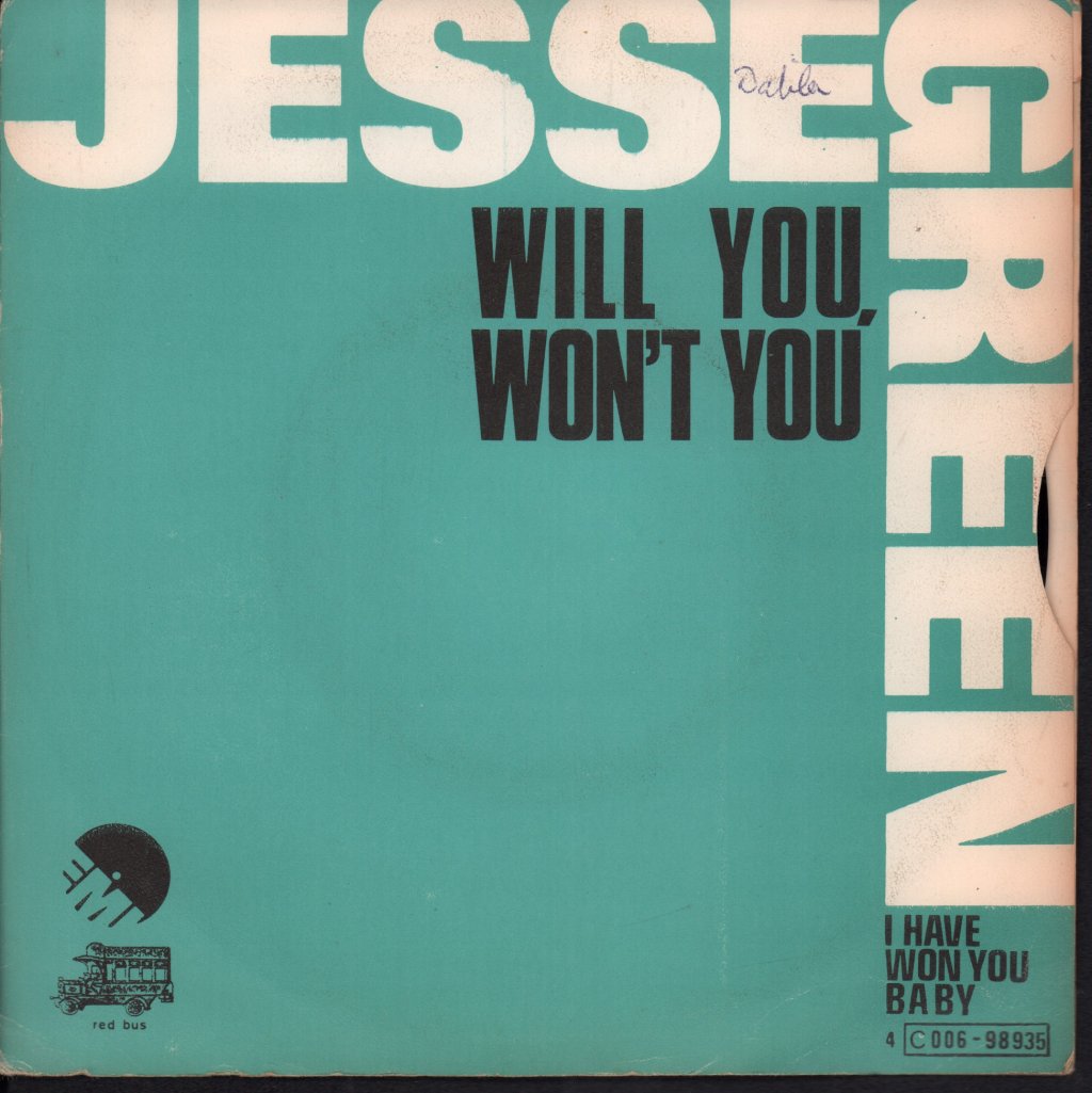 Jesse Green - Will You Won't You - 7 Inch