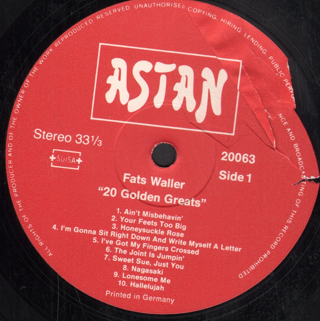 Fats Waller - 20 Golden Greats - Lp