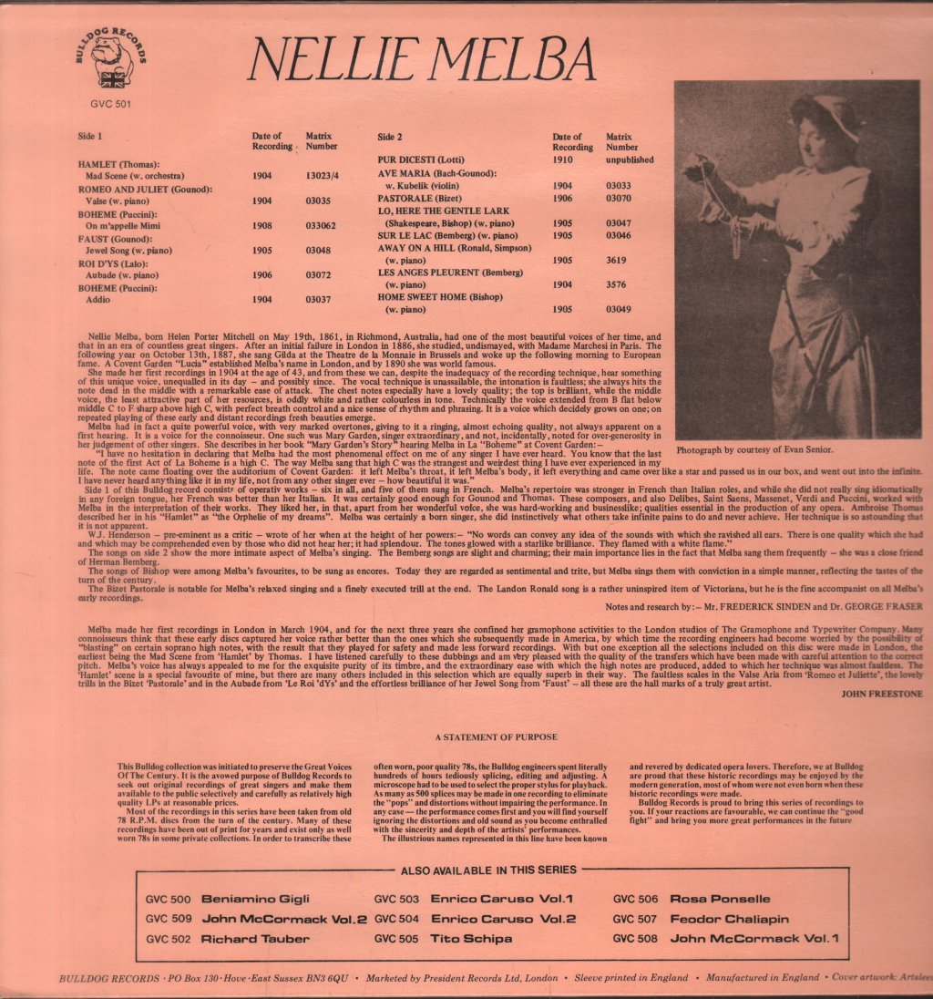 Nellie Melba - Nellie Melba - Lp