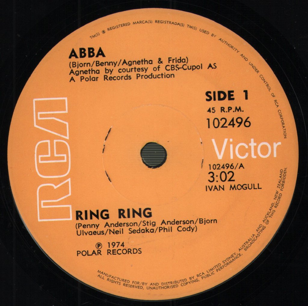 ABBA - Ring Ring - 7 Inch