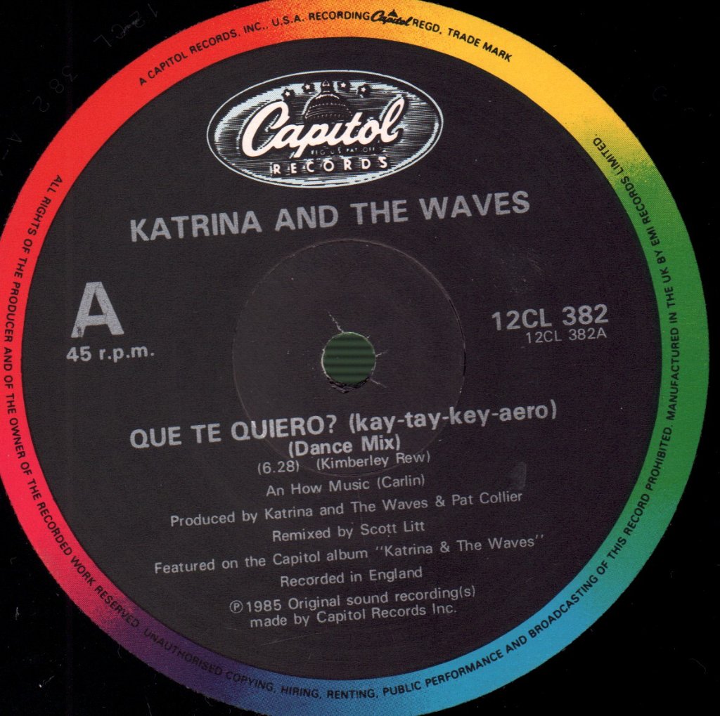 Katrina And The Waves - Que Te Quiero - 12 Inch