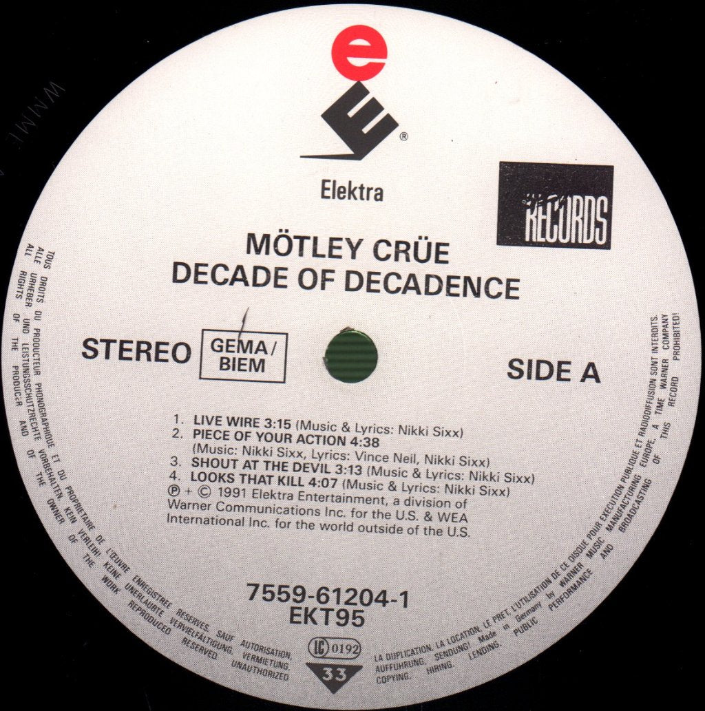 Motley Crue - Decade Of Decadence '81-'91 - Double Lp