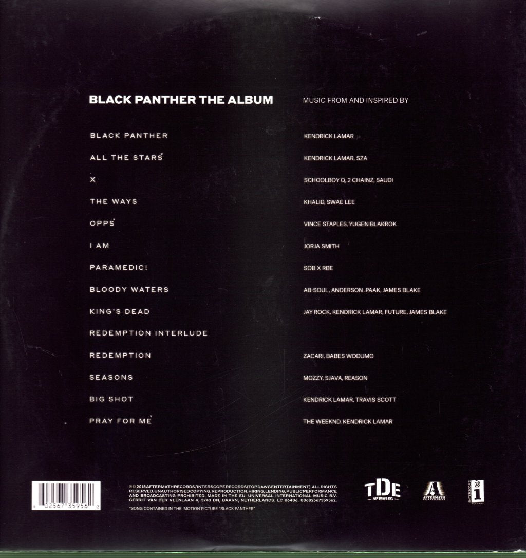 Various Artists - Black Panther: Music From And Inspired By - Double Lp