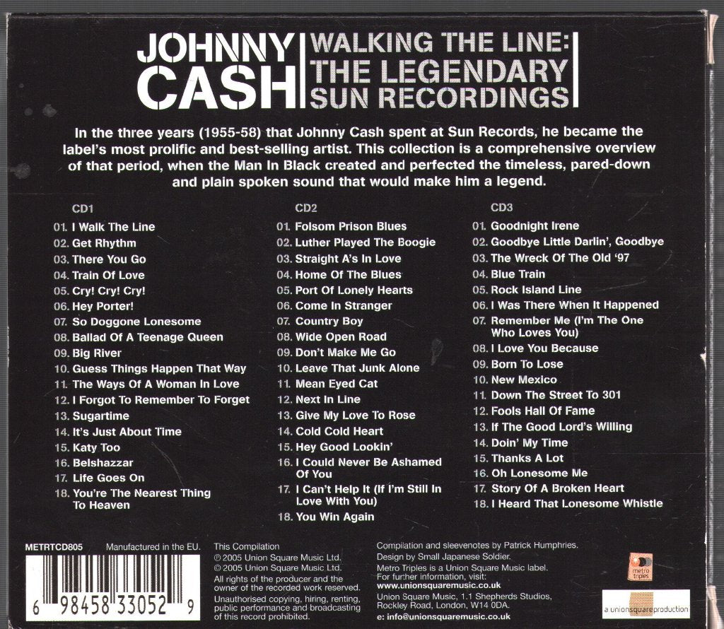 Johnny Cash - Walking The Line: The Legendary Sun Recordings - Cd Set
