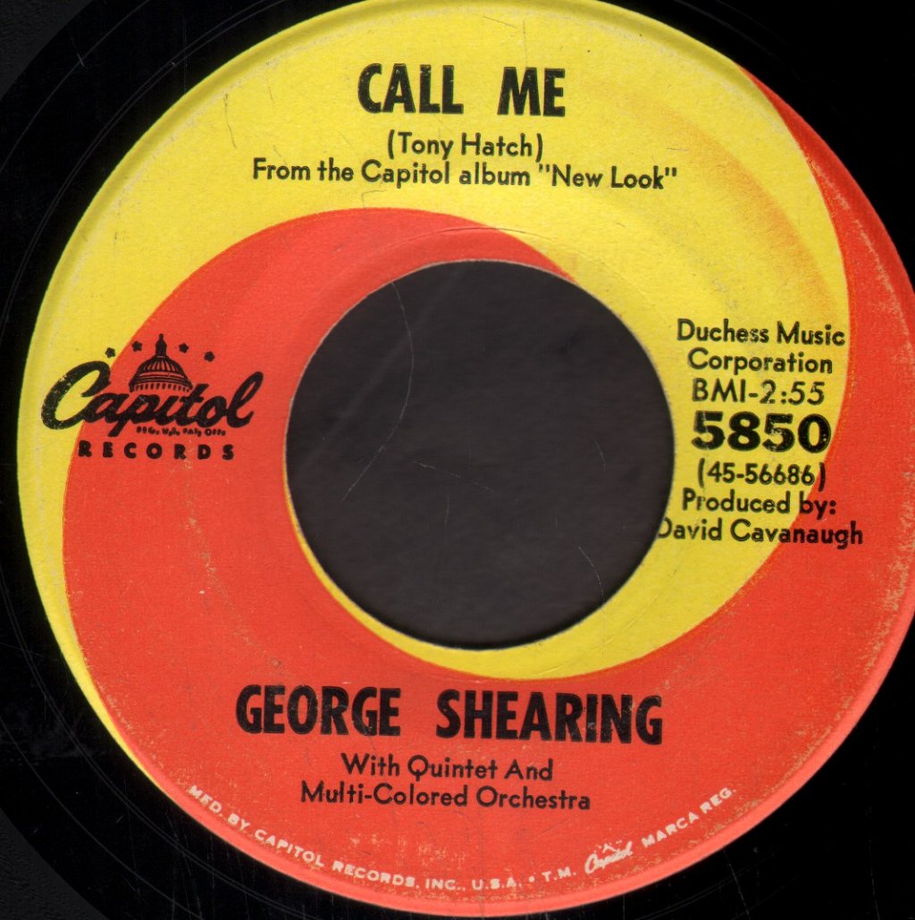 George Shearing Quintet - Call Me - 7 Inch