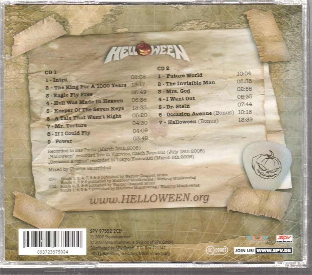 Helloween - Keeper Of The Seven Keys: Live In Sao Paulo - Double Cd