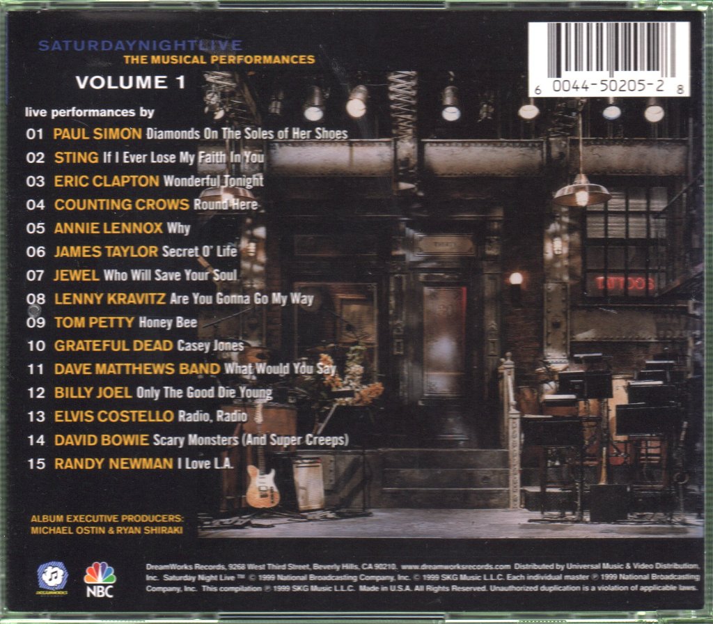 Various Artists - SNL25 - Saturday Night Live, The Musical Performances Volume 1 - Cd