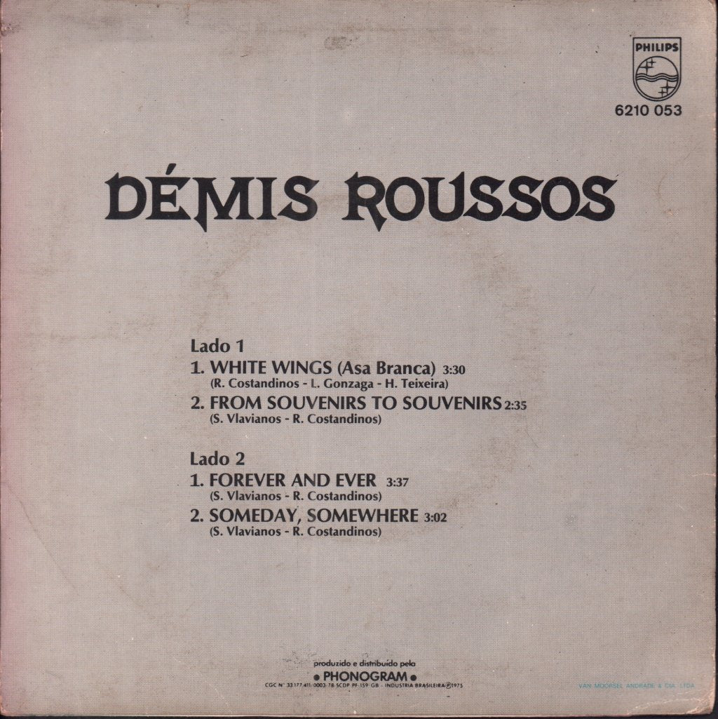 Demis Roussos - Souvenirs - 7 Inch