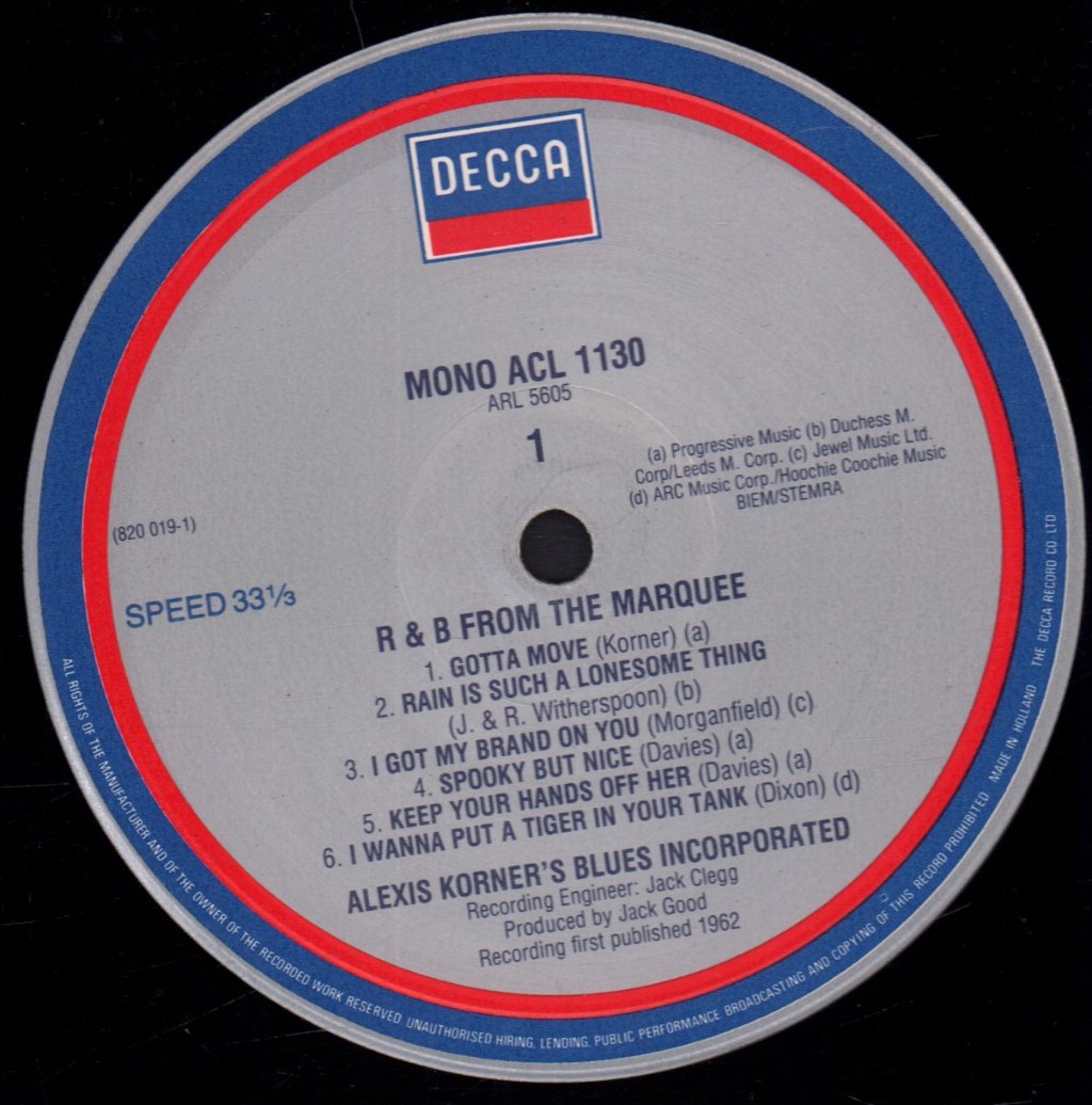Alexis Korner - R&B From The Marque - Lp