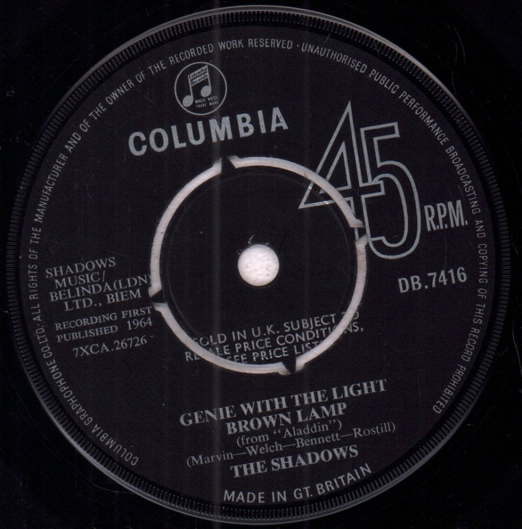 Shadows - Genie With The Light Brown Lamp - 7 Inch