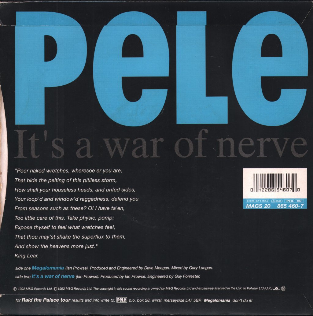 Pele - Megalomania - 7 Inch