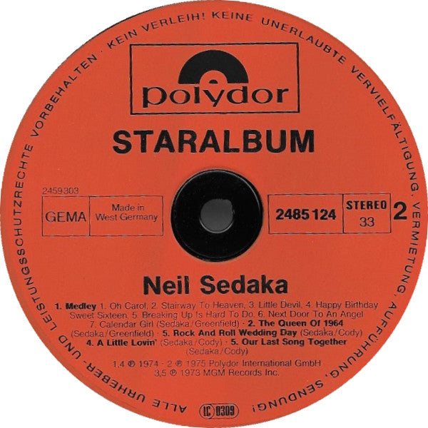 Neil Sedaka - Staralbum - Lp