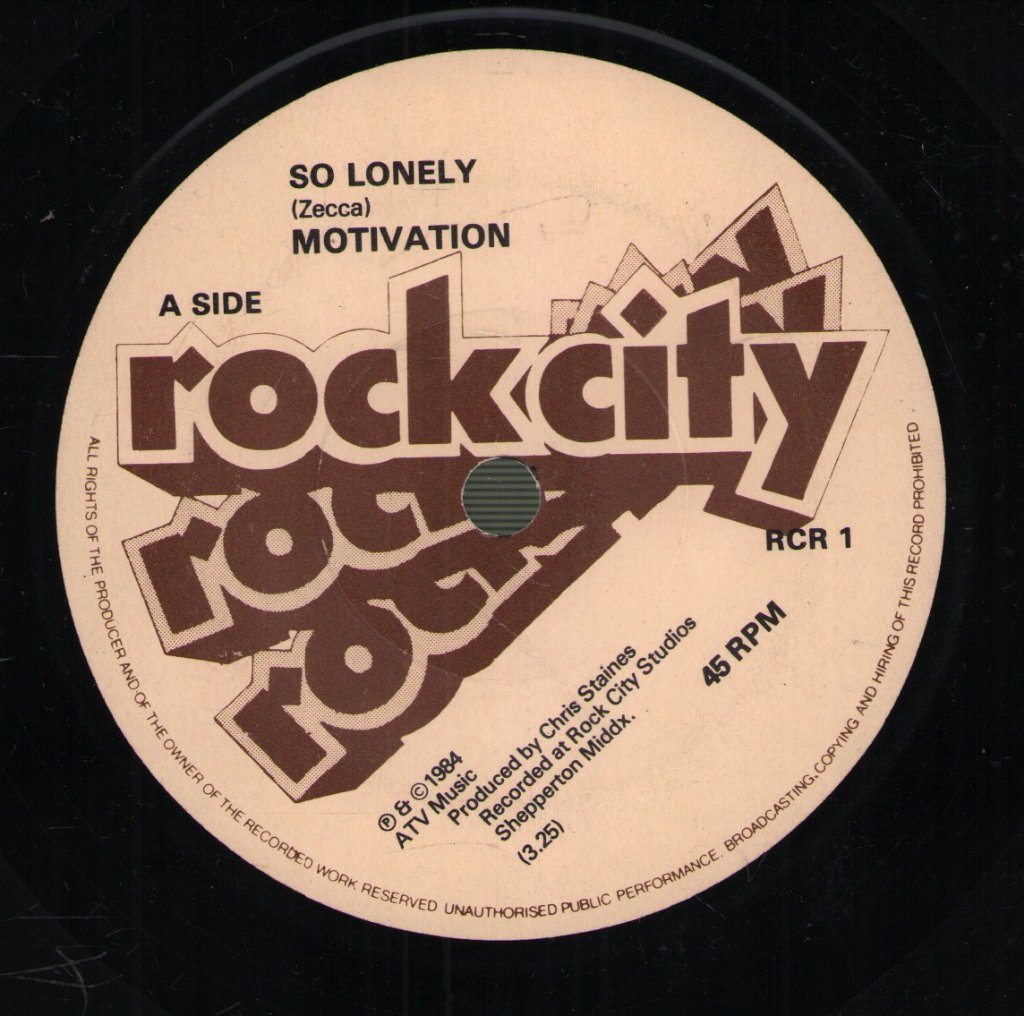 Motivation (80'S Group) - So Lonely - 7 Inch