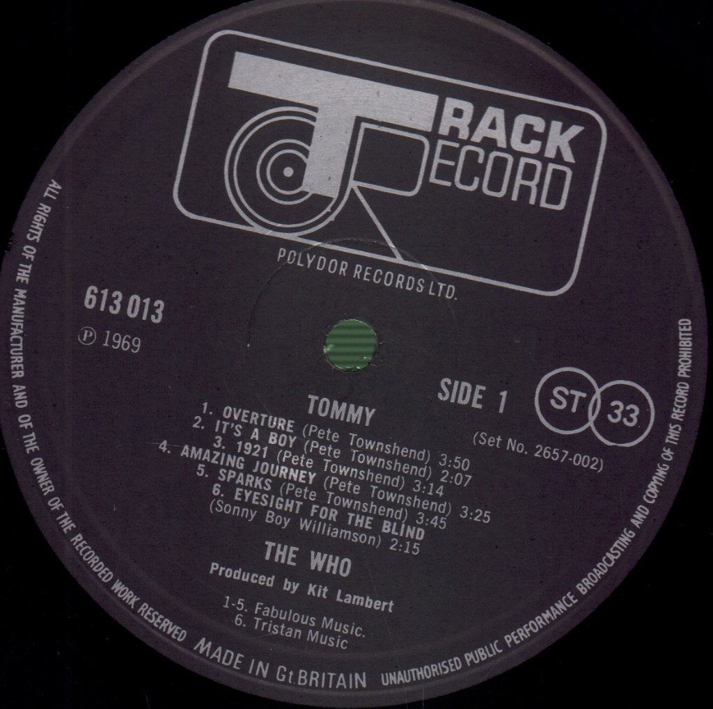Who - Tommy - Double Lp