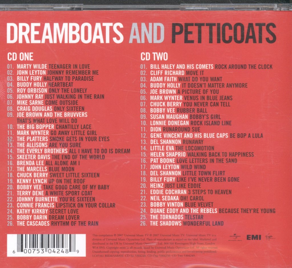 Various Artists - Dreamboats And Petticoats - Double Cd