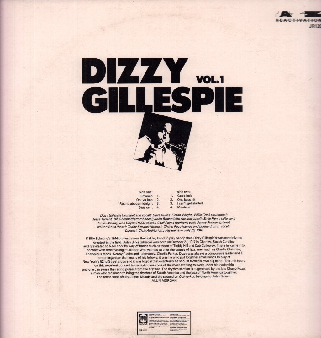 Dizzy Gillespie - Dizzy Gillespie Vol. 1 - Lp