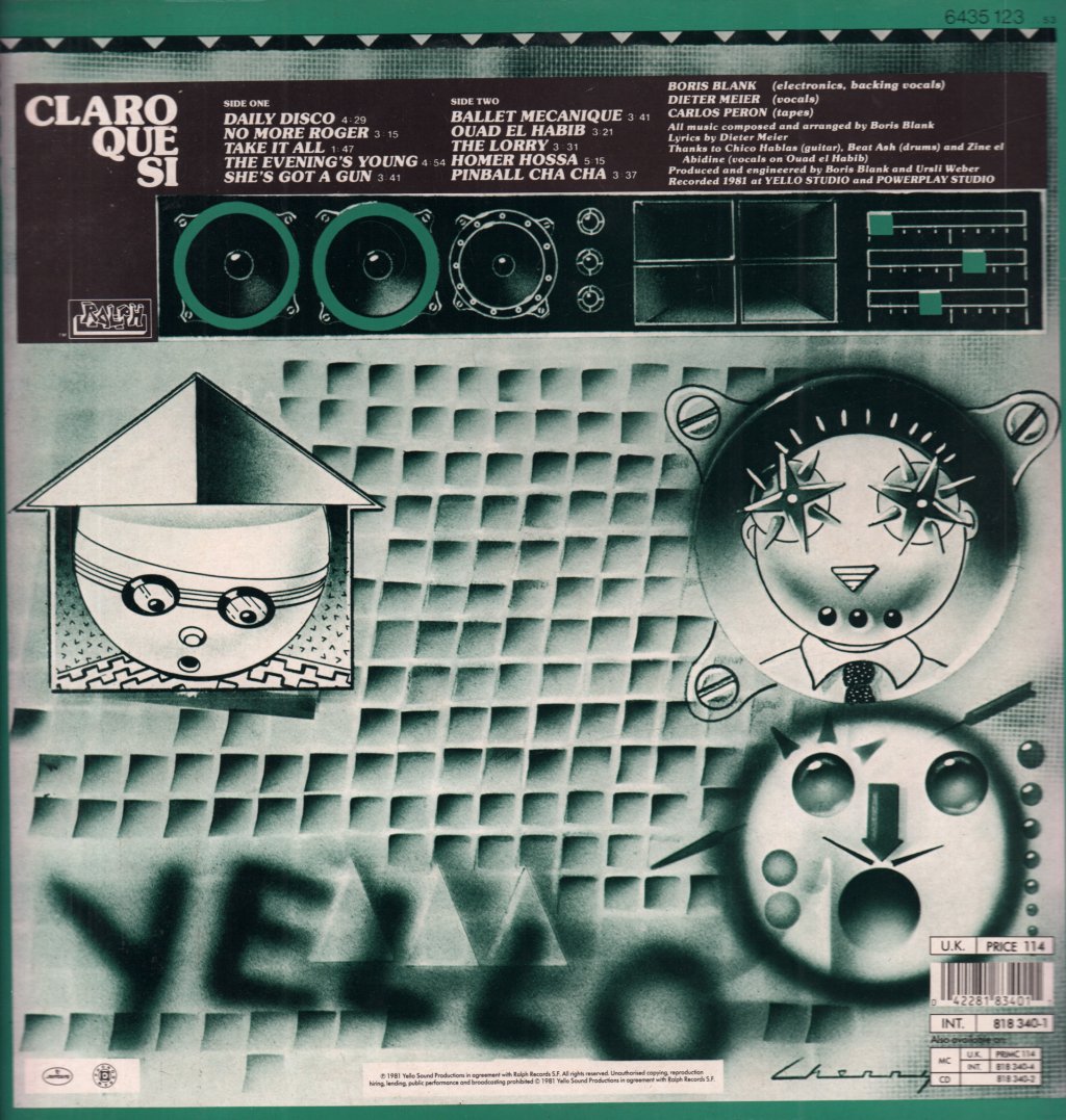Yello - Claro Que Si - Lp