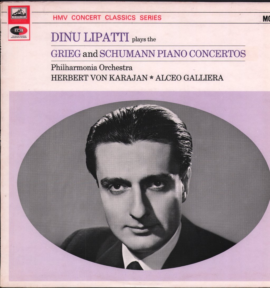 Dinu Lipatti / Philharmonia Orchestra / Herbert von Karajan / Alceo Galliera - Dinu Lipatti Plays The Grieg And Schumann Piano Concertos - Lp